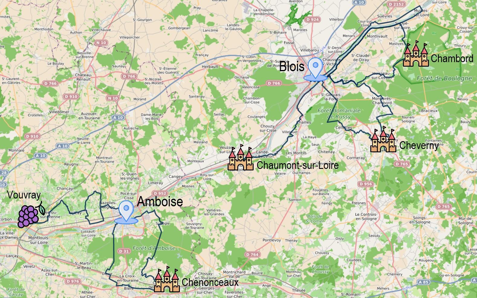7 jours à vélo entre Blois et Amboise